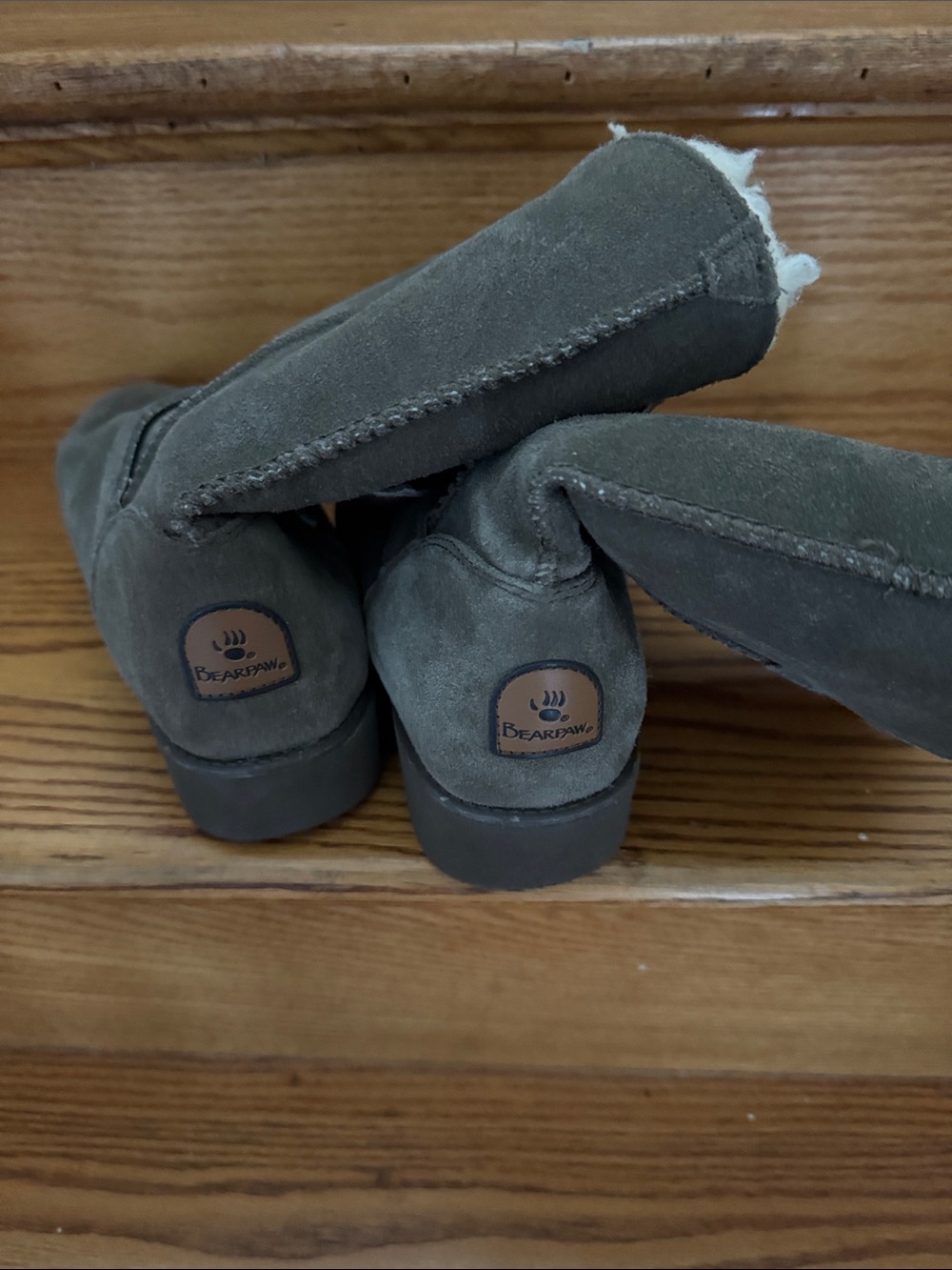 BearPaw BrownSuede Shearling Clogs